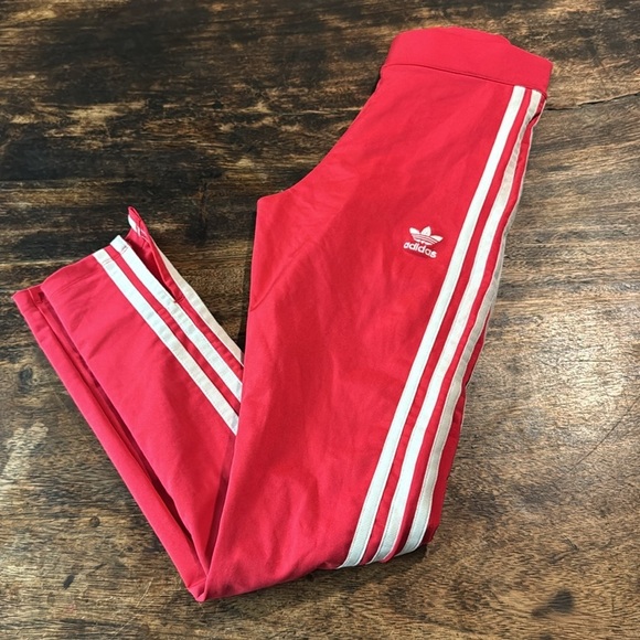 Red adidas track pants size xs - Picture 11 of 11
